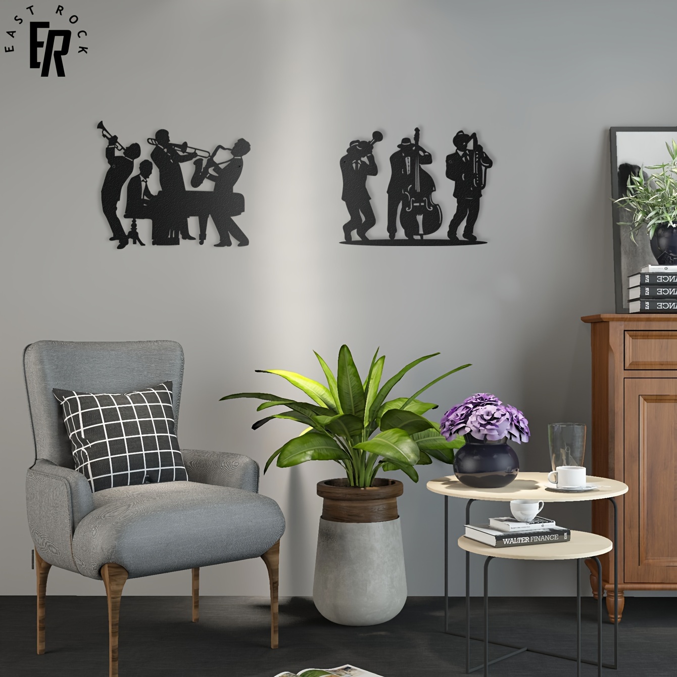 Musical Instrument Groups - Decorazione da parete con silhouette di