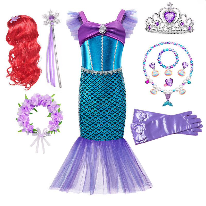 Musical Instrument Trombone - Costume da Sirena Ariel per Bambine,