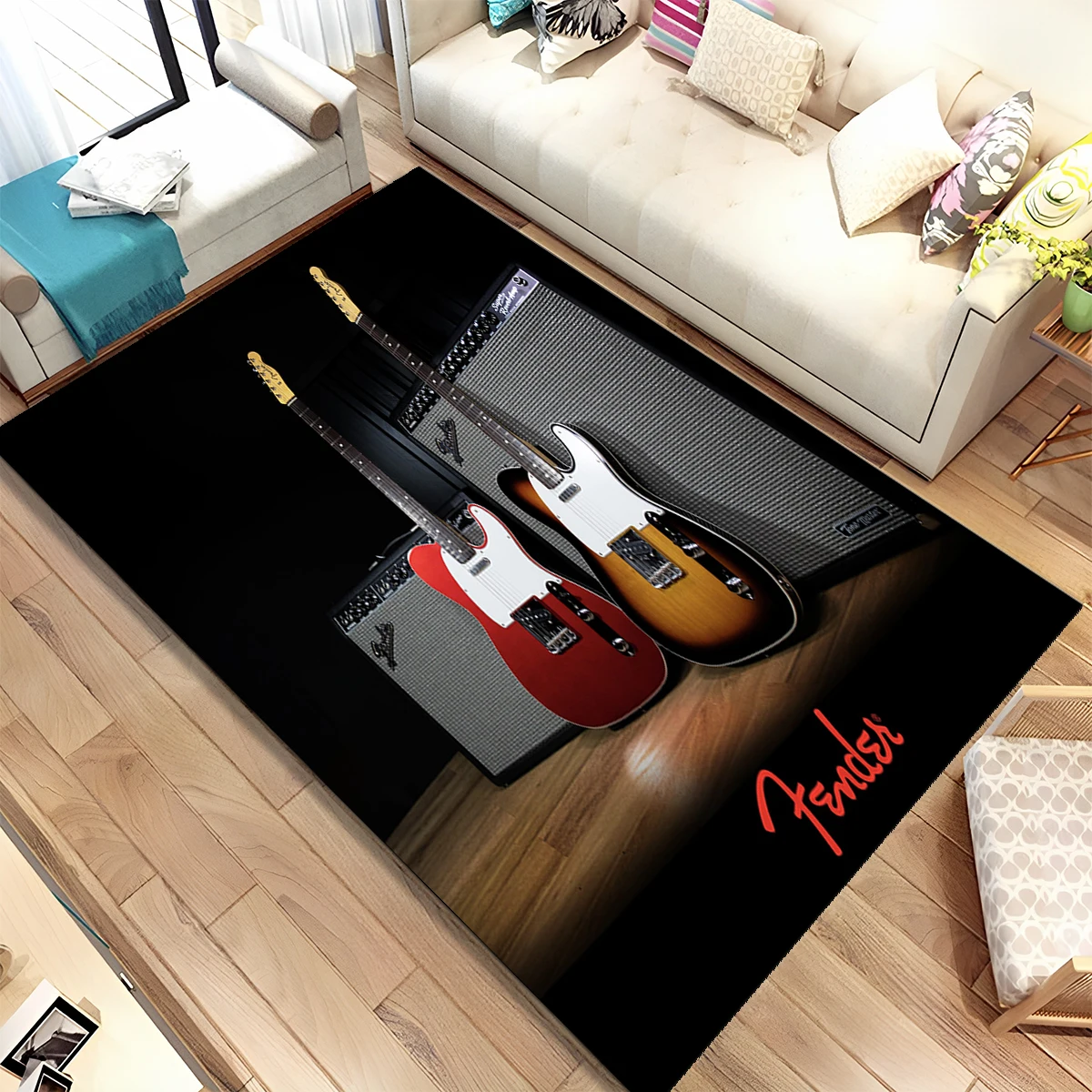 Musical Instrument Online - Tappeto 3D a Forma di Chitarra