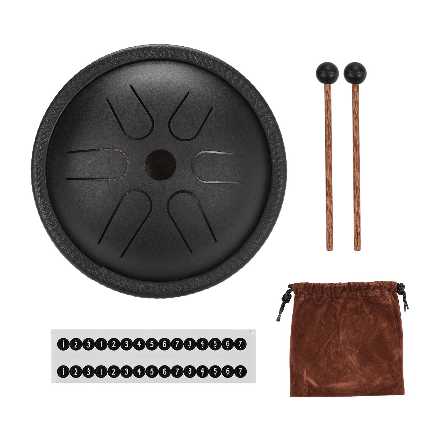 Tongue Drum Steel - Mini tamburo con lingua in acciaio