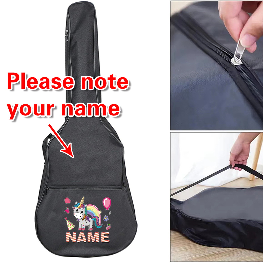 Musical Instrument And Names - Borsa per chitarra con nome personalizzato