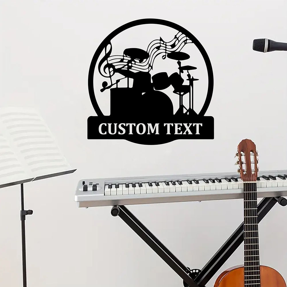 Musical Instruments Names - 1PC Carta da Parati Adesiva in