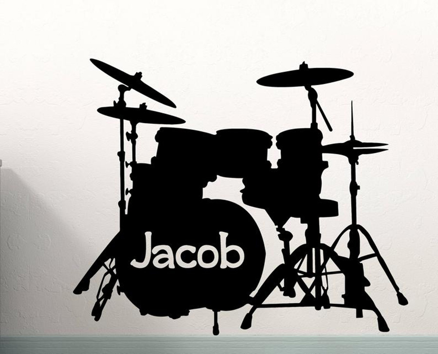 Drum Set Decalcomania Della Pa - Musical Instrument And Names recensione e prezzo