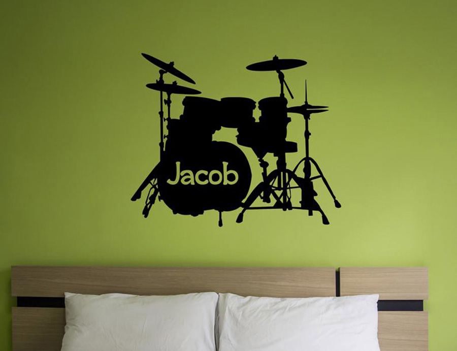 Drum Set Decalcomania Della Pa - Musical Instrument And Names recensione e prezzo